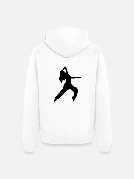 Dancing - Unisex Premium Organic Zip Hoodie - white