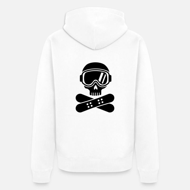 Snowboard - Veste à capuche bio Premium Unisexe - blanc