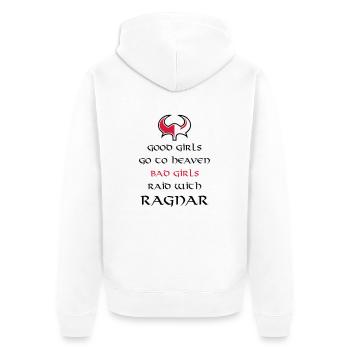 Bad Girls Raid With Ragnar - Veste à capuche bio Premium Unisexe - blanc - Dos - Thijin (182cm)