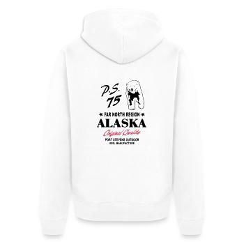 Alaska - Polar Bear - Unisex Premium Bio Zip Hoodie - Weiß - Hinten - Thijin (182cm)