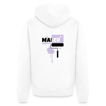 maler beruf malermeister - Unisex Premium Bio Zip Hoodie - Weiß - Hinten - Thijin (182cm)