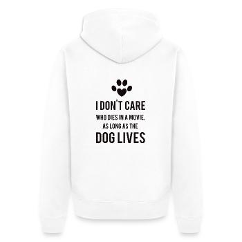 Dogs - Unisex Premium Organic Zip Hoodie - white - Back - Thijin (182cm)