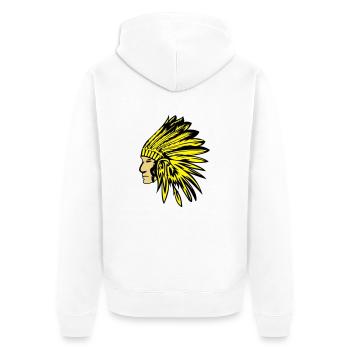 indianer - Veste à capuche bio Premium Unisexe - blanc - Dos - Thijin (182cm)
