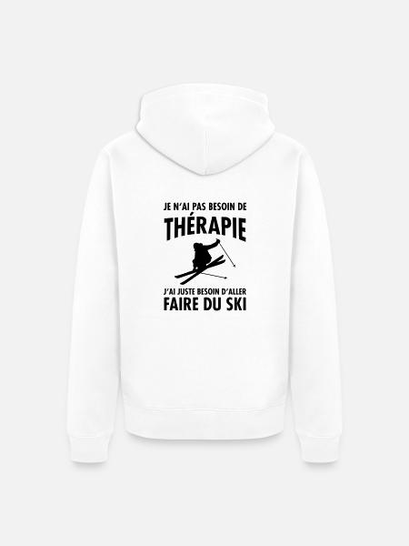 Thérapie Ski - Unisex Premium Organic Zip Hoodie - white