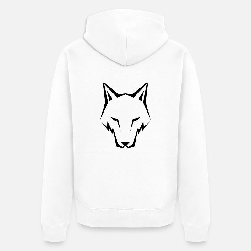Wolf - Veste à capuche bio Premium Unisexe - blanc