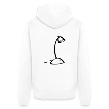 table lamp - Unisex Premium Bio Zip Hoodie - Weiß - Hinten - Thijin (182cm)