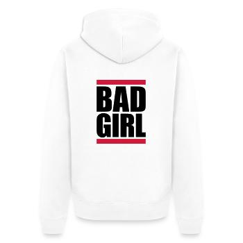 Strip Bad Girl - Unisex Premium Organic Zip Hoodie - white - Back - Thijin (182cm)