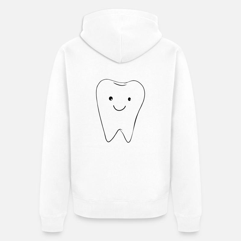 Dent sucrée - Veste à capuche bio Premium Unisexe - blanc