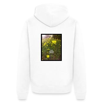 Green Decadent Camping - Veste à capuche bio Premium Unisexe - blanc - Dos - Thijin (182cm)