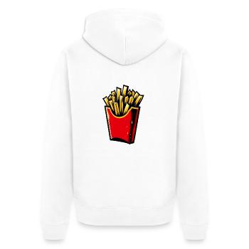 Frites 🍟 - Veste à capuche bio Premium Unisexe - blanc - Dos - Thijin (182cm)