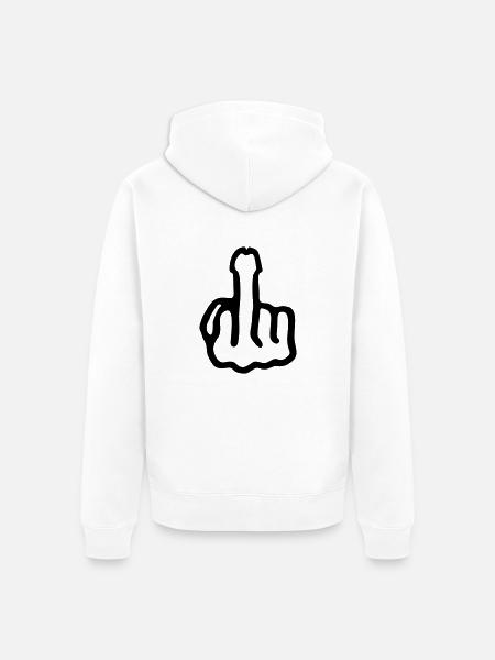 fckyou - Unisex Premium Organic Zip Hoodie - white