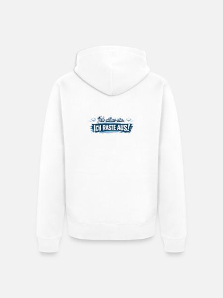 Ich atme ein. Ich raste aus! - Unisex Premium Bio Zip Hoodie - Weiß