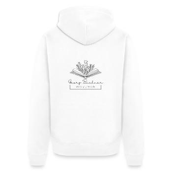 Georg Büchner - Woyzeck - Unisex Premium Bio Zip Hoodie - Weiß - Hinten - Thijin (182cm)