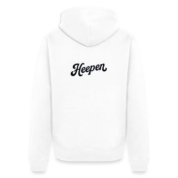 Heepen Bielefeld#heepenstyle - Unisex Premium Bio Zip Hoodie - Weiß - Hinten - Thijin (182cm)
