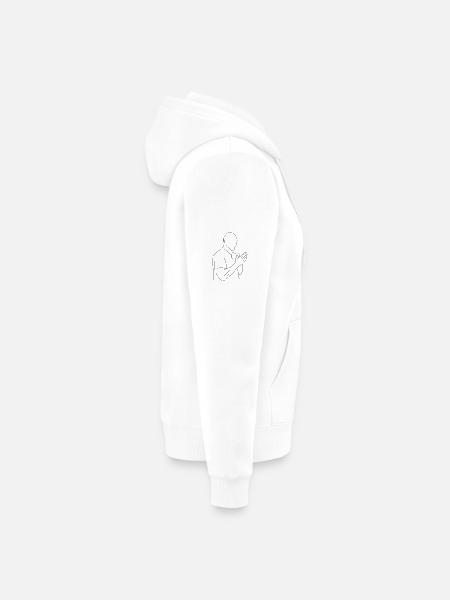 Johnny - Unisex Premium Organic Zip Hoodie - white