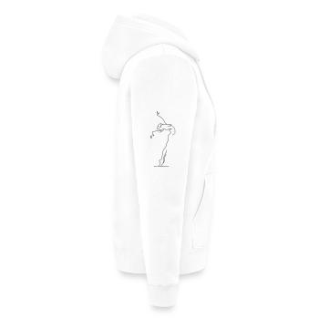 Danse - Veste à capuche bio Premium Unisexe - blanc - Droite - Thijin (182cm)