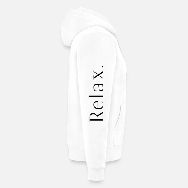 relax - Unisex Premium Bio Zip Hoodie - Weiß