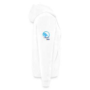 LOGO LÖWE MARBOSSTA - Unisex Premium Bio Zip Hoodie - Weiß - Rechts - Thijin (182cm)
