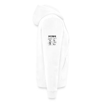 Prognosen für 2026, zukünftige Mama, zukünftiger Papa - Unisex Premium Bio Zip Hoodie - Weiß - Rechts - Thijin (182cm)