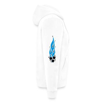 flammen - Unisex Premium Bio Zip Hoodie - Weiß - Rechts - Thijin (182cm)
