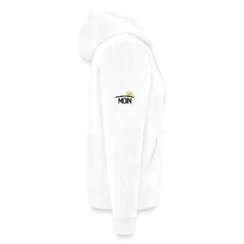 Moin Guten Morgen Sonne - Unisex Premium Bio Zip Hoodie - Weiß - Rechts - Thijin (182cm)