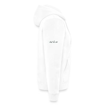 C'est la vie Saying Shirt – Minimalist & Styli - Unisex Premium Organic Zip Hoodie - white - Right - Thijin (182cm)