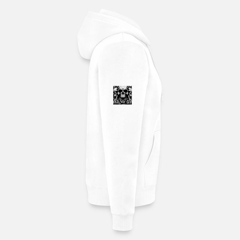 Digitus impudicus > Rock and Roll > - Veste à capuche bio Premium Unisexe - blanc