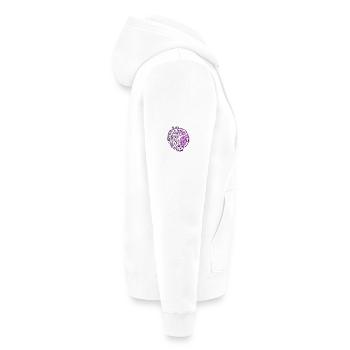 Papillons cérébraux Purple Epilepsy Awareness - Veste à capuche bio Premium Unisexe - blanc - Droite - Thijin (182cm)