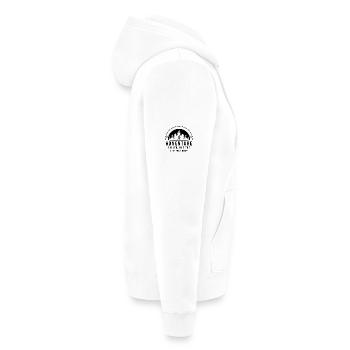 Lustige Natur und Natur Zitat Abenteuer namens - Unisex Premium Bio Zip Hoodie - Weiß - Rechts - Thijin (182cm)