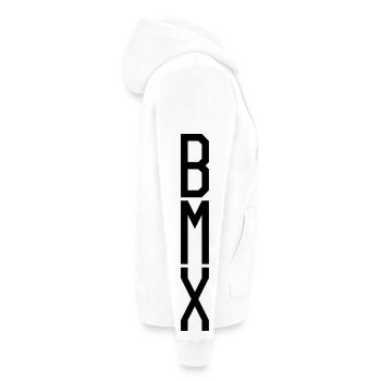 Bmx Vélo - Impression de manche Bmx Retro - Veste à capuche bio Premium Unisexe - blanc - Droite - Thijin (182cm)