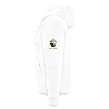 Imprimé avocat avec motif cupcake fantaisiste - Veste à capuche bio Premium Unisexe - blanc - Gauche - Thijin (182cm)