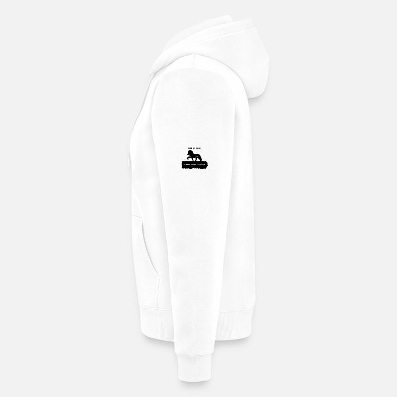 Proverbe 2 avec cheval 1 noir - Veste à capuche bio Premium Unisexe - blanc