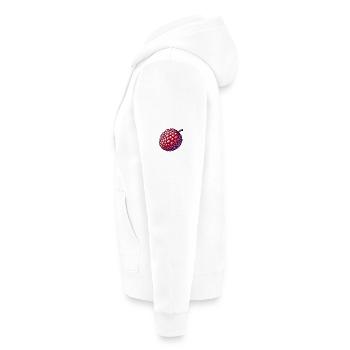 Colorful and Detailed Lychee Illustration - Unisex Premium Organic Zip Hoodie - white - Left - Thijin (182cm)
