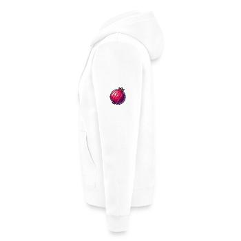 Vibrant Hyper-Realistic Pomegranate Illustration - Unisex Premium Organic Zip Hoodie - white - Left - Thijin (182cm)