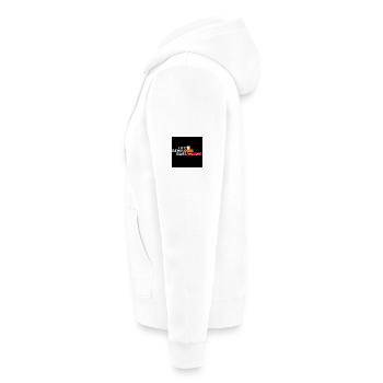 LIFE BEHIND BARS - Unisex Premium Organic Zip Hoodie - white - Left - Thijin (182cm)