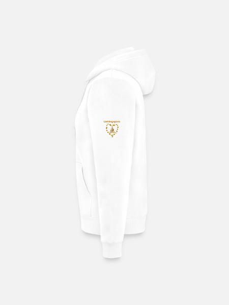 Lieblingsplatz Goldlesekreis - Unisex Premium Bio Zip Hoodie - Weiß