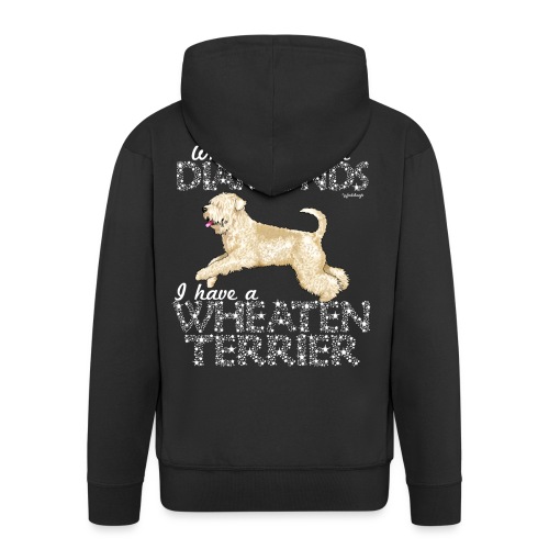 Wheaten Terrier Diamonds 4 - Men's Premium Hooded Jacket