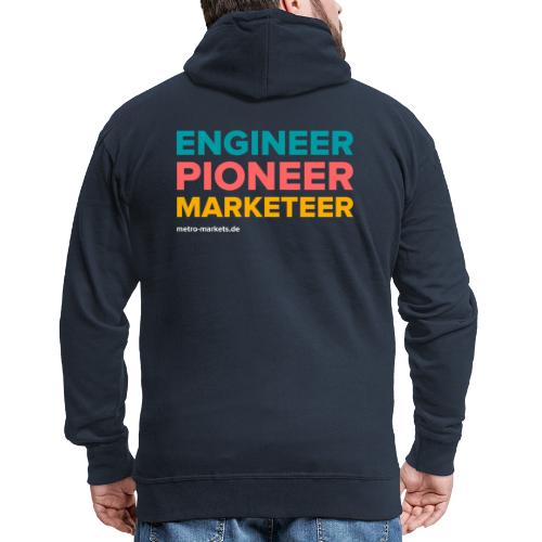 EngineerPioneerMarketeer - Men's Premium Hooded Jacket