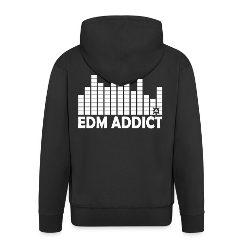 EDM addict White.png - Men's Premium Hooded Jacket