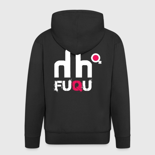 T-shirt FUQU logo colore bianco - Felpa con zip Premium da uomo