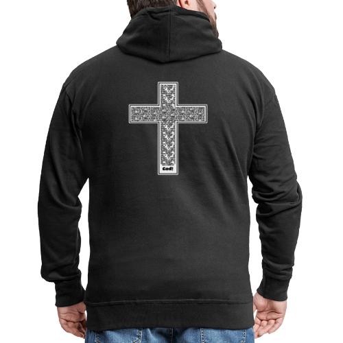 Jesus cross. I'm no longer a slave to fear. - Men's Premium Hooded Jacket