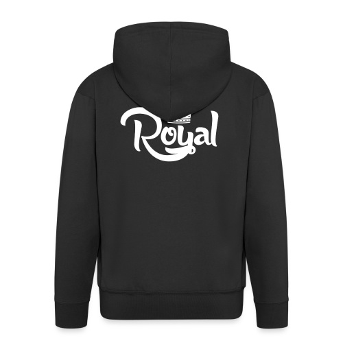 Royal Logo White Edition - Men's Premium Hooded Jacket