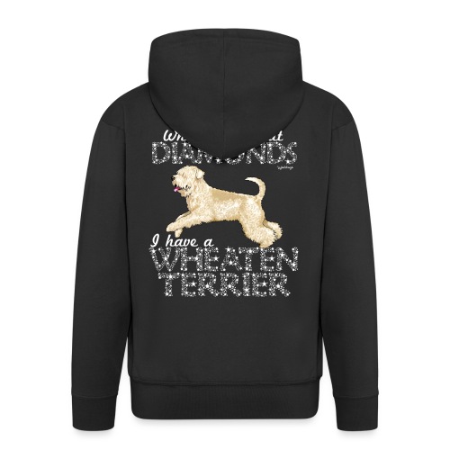 Wheaten Terrier Diamonds 4 - Men's Premium Hooded Jacket