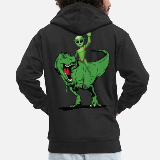 Alien Rides Dinosaurio Divertido T-rex Dino' Chaqueta con capucha premium  hombre | Spreadshirt