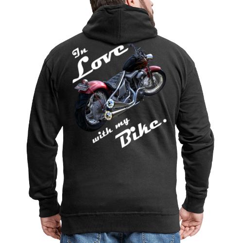 In Love with my Bike. - Männer Premium Kapuzenjacke