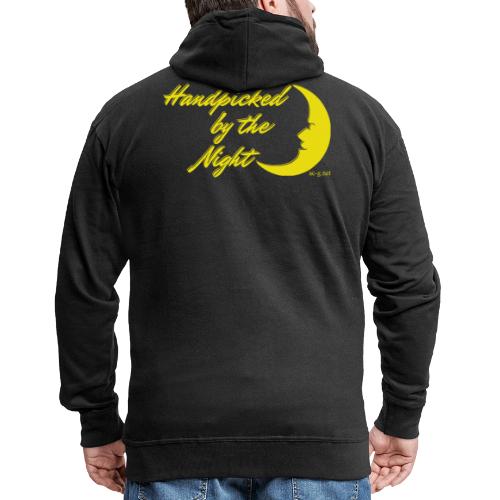 Handpicked design By The Night - Logo Yellow - Men's Premium Hooded Jacket