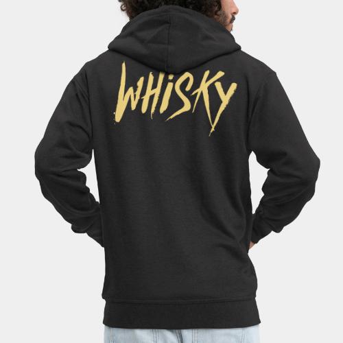 Whisky - Pinsel Schrift - Männer Premium Kapuzenjacke