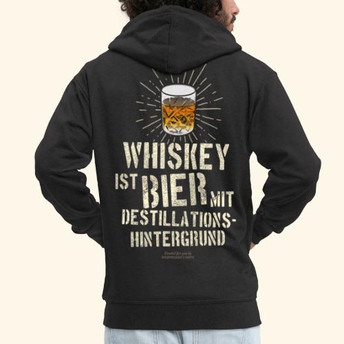 Whiskey ist Bier - Männer Premium Kapuzenjacke