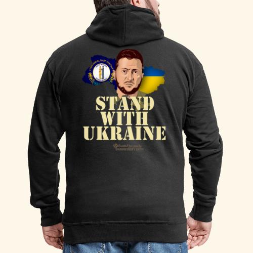 Kentucky Stand with Ukraine - Männer Premium Kapuzenjacke