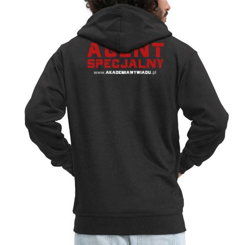 Agent Specjalny Akademia Wywiadu™ - Rozpinana bluza męska z kapturem Premium